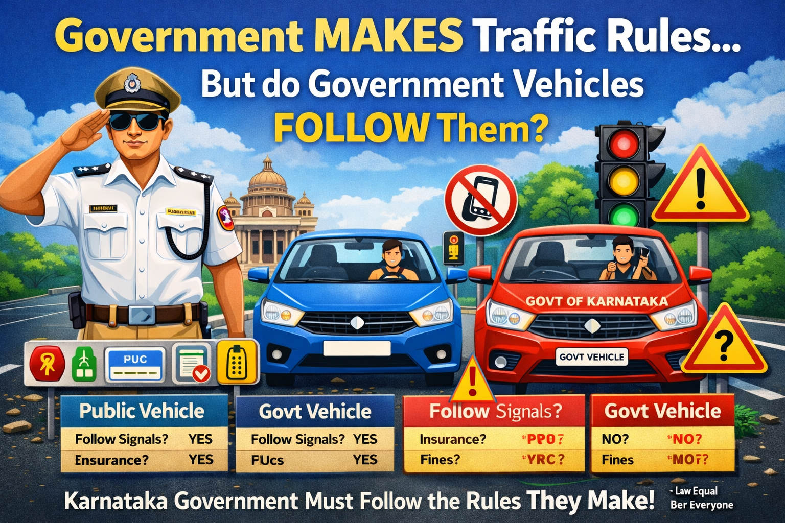 If Government Makes the Rules… Shouldn’t Government Vehicles Follow Them?