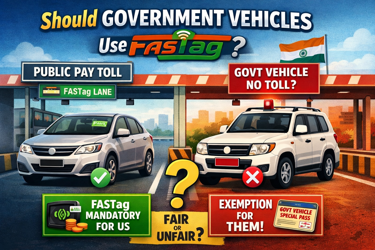 Should Government Vehicles Also Use FASTag? A Question on Transparency & Fairness