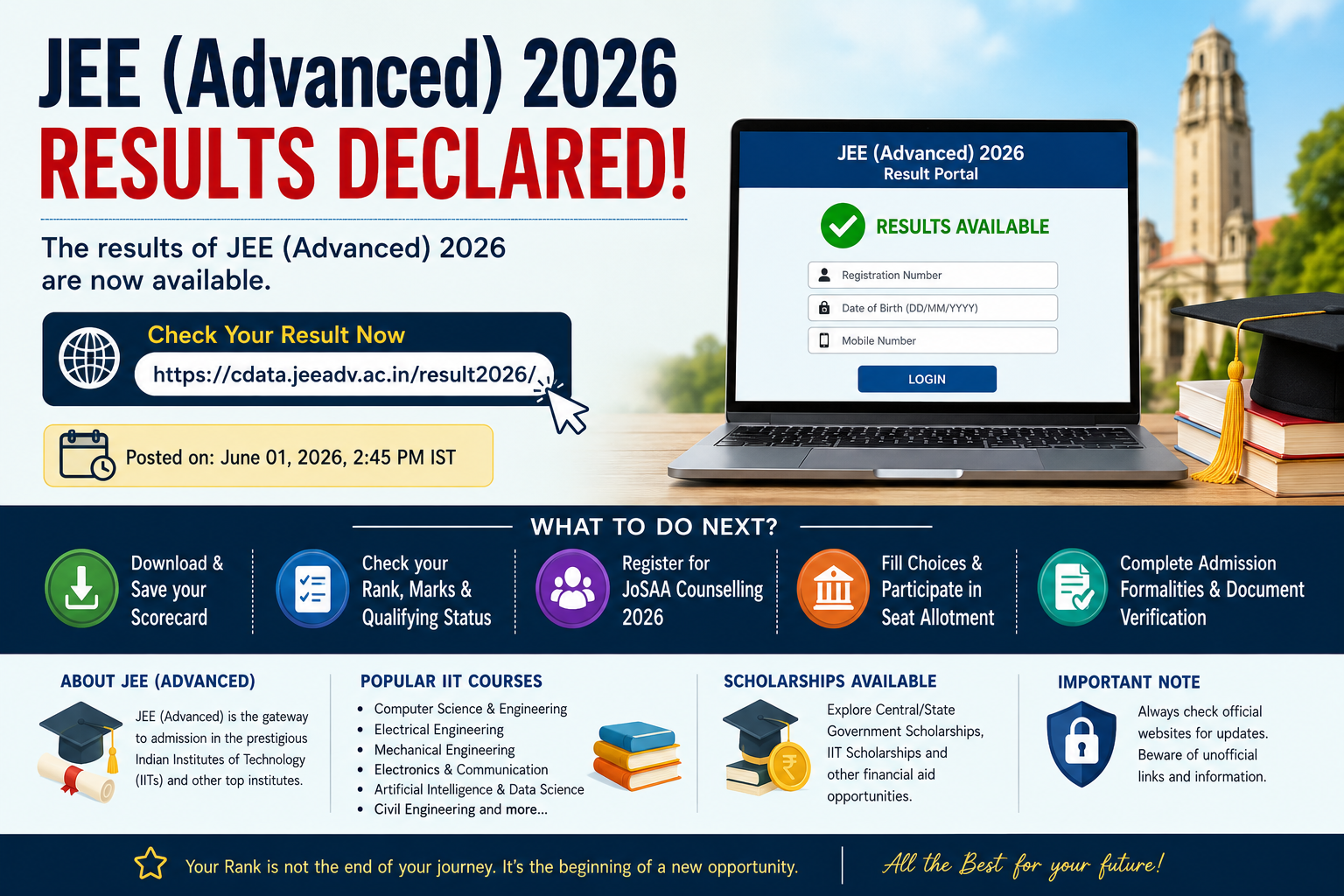 JEE (Advanced) 2026 Results Announced: What Students Should Do Next After the Results
